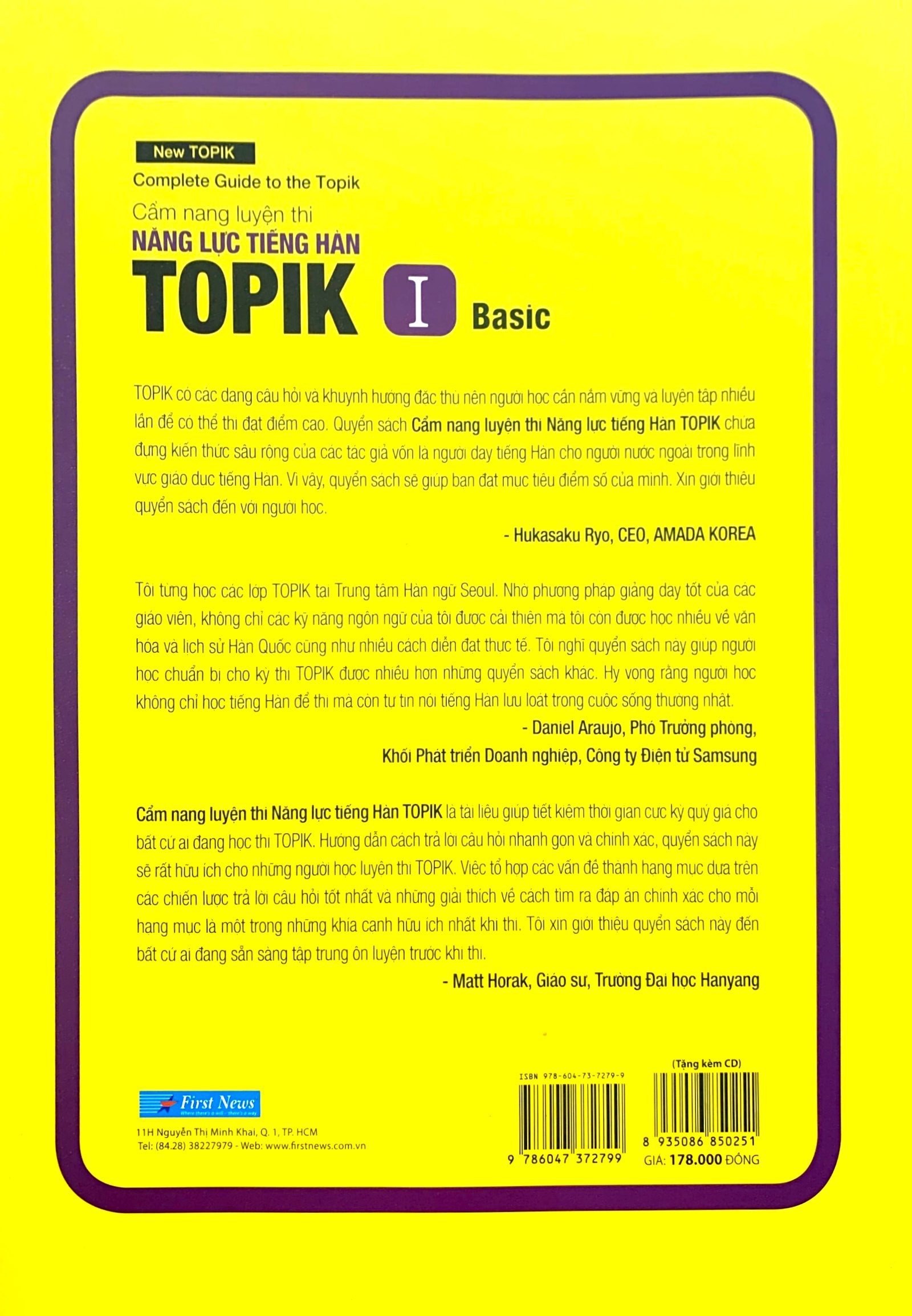 Cẩm Nang Luyện Thi Năng Lực Tiếng Hàn Topik I Basic - Kèm CD