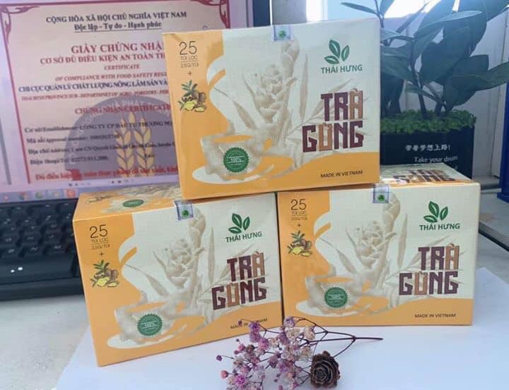 Trà Gừng Thái Hưng - Hộp 25 túi lọc x 2,5g