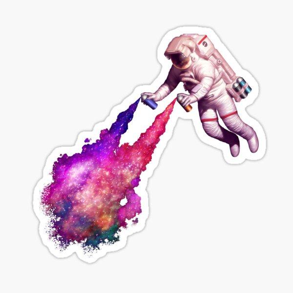 Set Sticker Astronaut (Tím) - Decal Dán Mũ Bảo Hiểm, Vali, Dán Xe - Nhiều Size - Chống Nước - Chống Xước