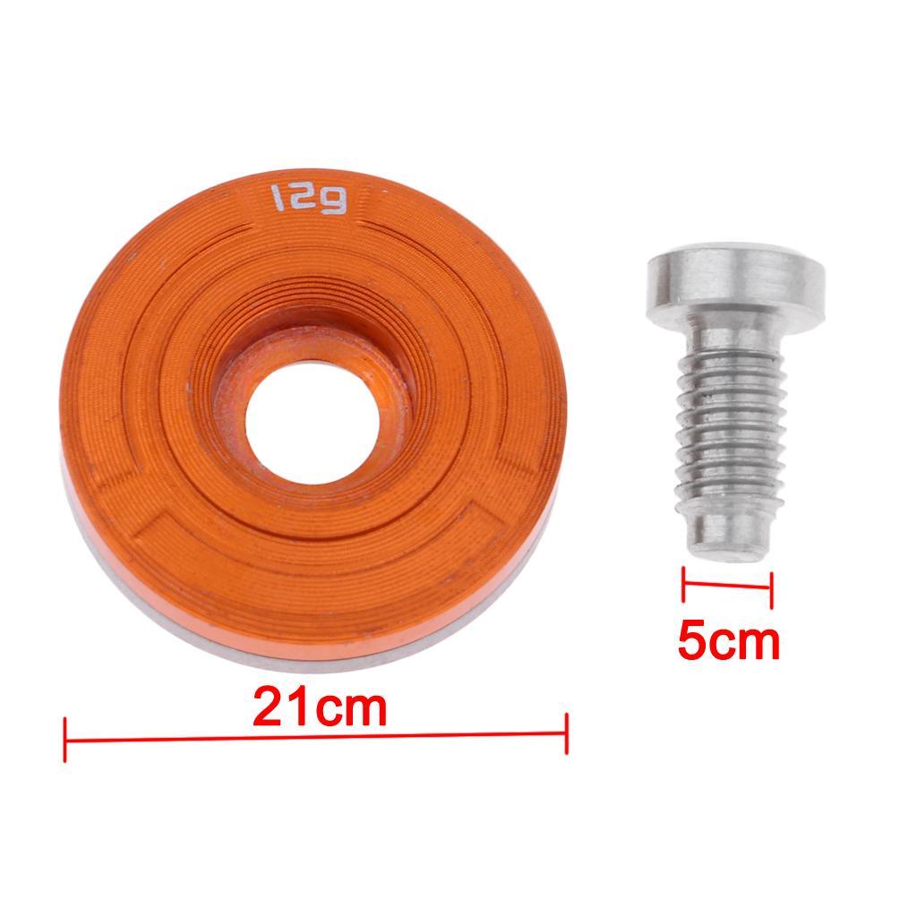 2Pcs Golf Weight Screw, Orange, 6.5g and 12g, 7 Driver Head Clubs, Golf Club accessories