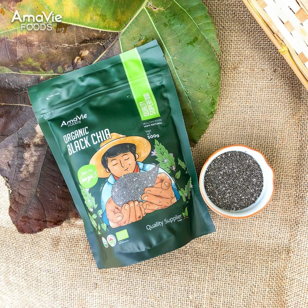Hạt chia hữu cơ Amavie Foods Chia Seeds 200g