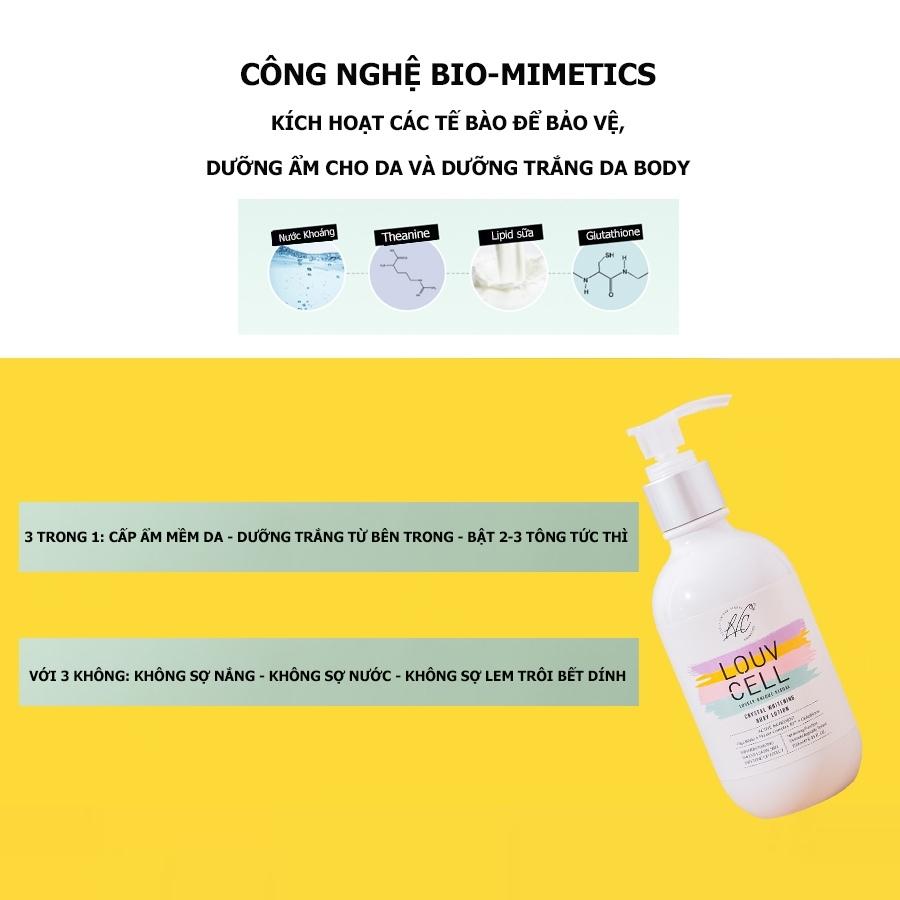 Kem dưỡng ẩm trắng da body Louv Cell Crystal Whitening Body Lotion-LOUDTB