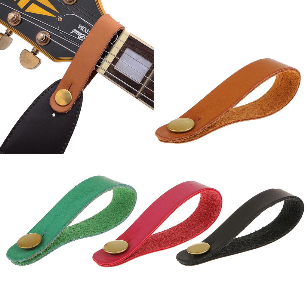 Sunnimix 2 Cái Phân Da Guitar Acoustic Dây Nút Headstock Bộ Chuyển Đổi Đen/Đỏ Dụng Cụ Âm Nhạc Phụ Kiện