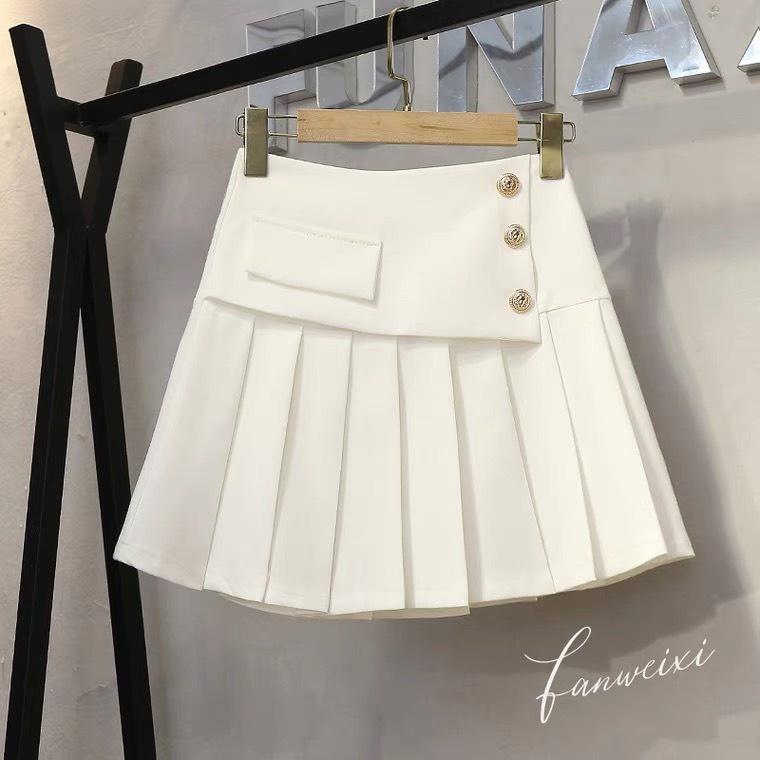 Chân váy xếp ly 3 khuy thời trang Banamo Fashion 5333