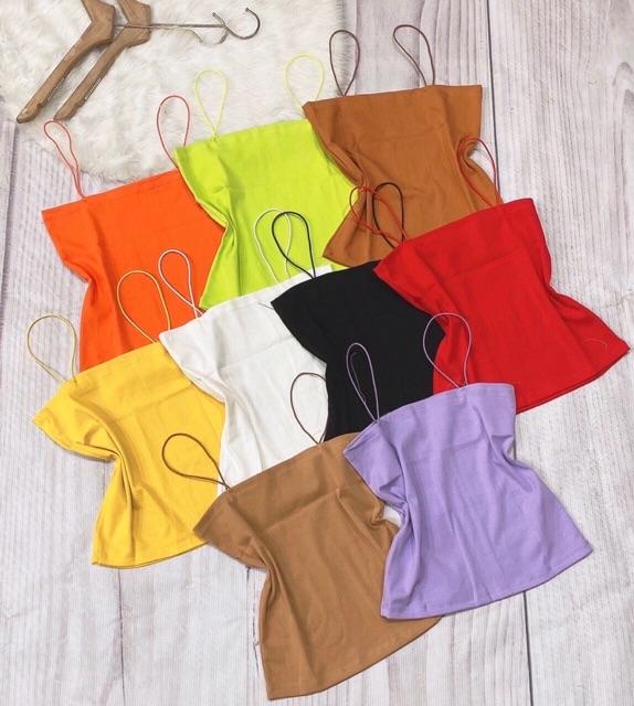 Áo hai dây trơn đơn giản không bao giờ lỗi mốt