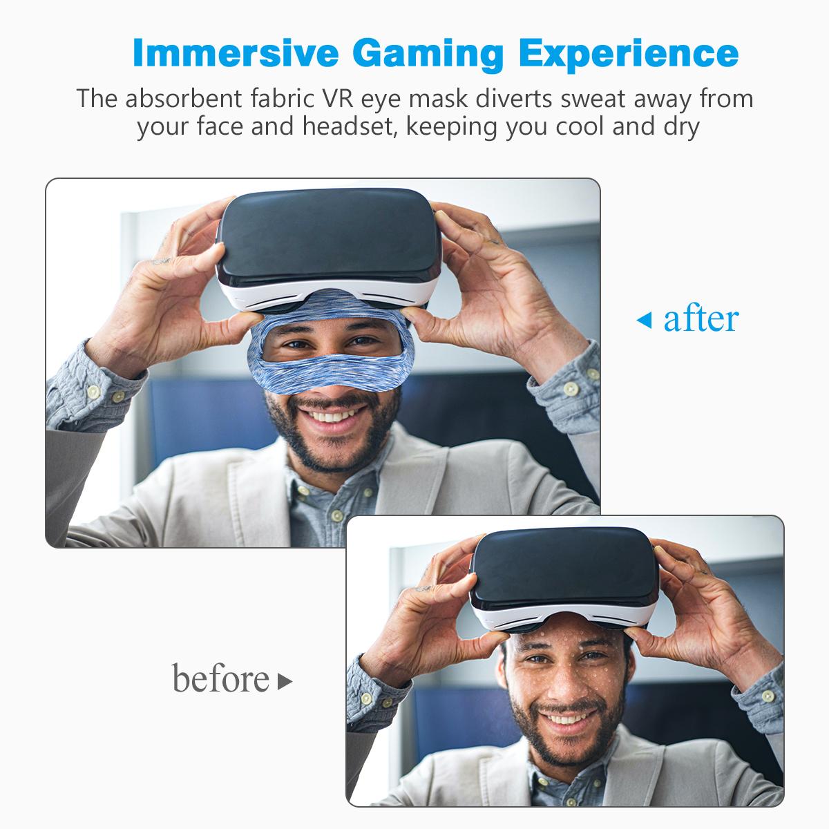 Mặt nạ mắt VR Tấm che mồ hôi thoáng khí Đệm tai nghe thực tế ảo cho phụ kiện PS VR2 PSVR2 Pico Oculus Quest 2 Màu sắc: xanh dương