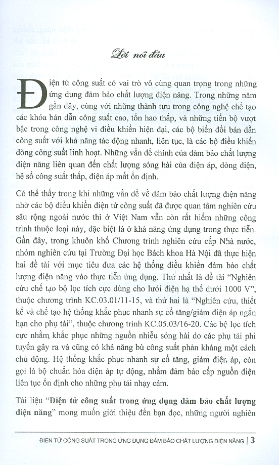 Điện Tử Công Suất Trong Ứng Dụng Đảm Bảo Chất Lượng Điện Năng