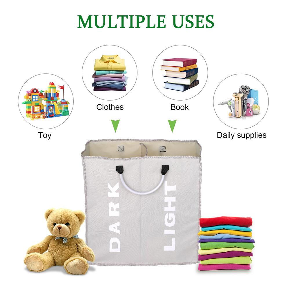 Túi đựng đồ giặt Dung tích lớn có 2 ngăn bằng vải oxford 600D cao cấp, tay cầm bằng hợp kim nhôm chống gỉ