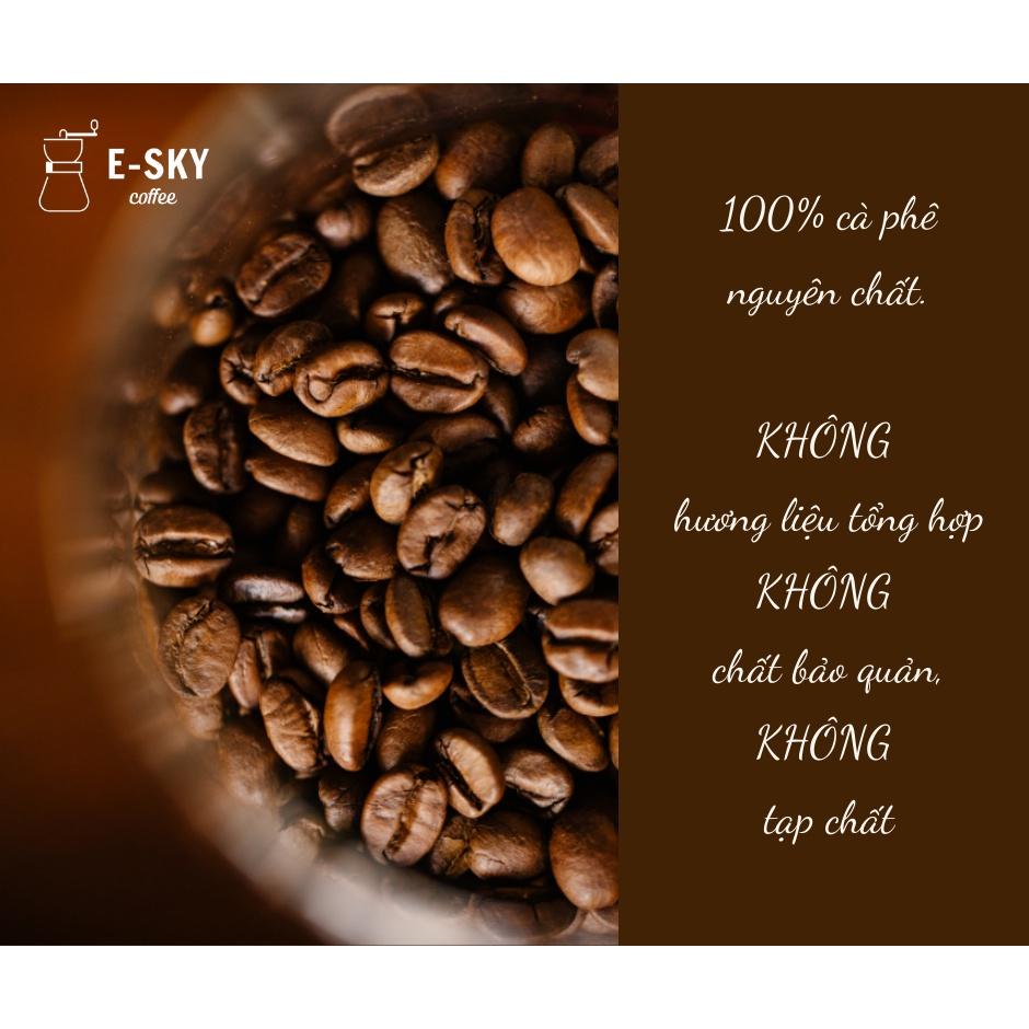 Cà Phê Rang Xay Nguyên Chất Signature E-SKY Coffee (Cafe Robusta - Arabica - Culi) Pha Phin Pha Máy Cold Brew 250g-500g
