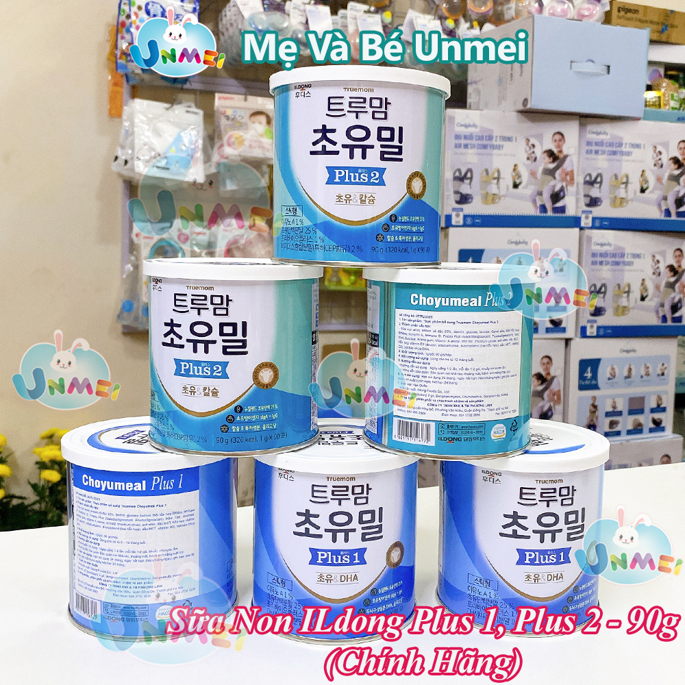 Sữa non ILDong Choyumeal Hàn Quốc Plus 1 và Plus 2 hộp 90gr giúp bé ăn ngon và cải thiện hệ tiêu hóa