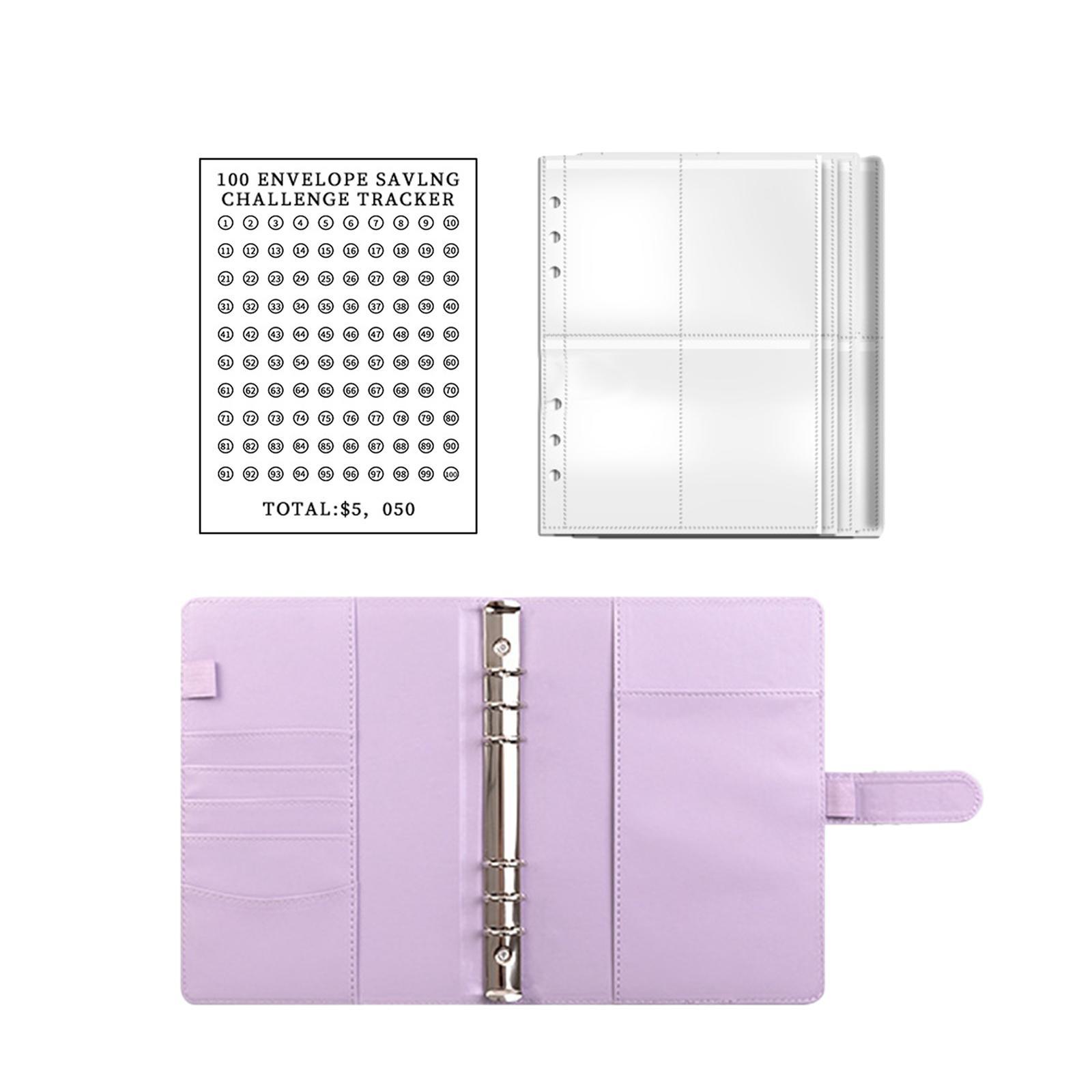 Envelope Challenge Binder, Creative Money Organizer Savings Challenges Binder for Budgeting