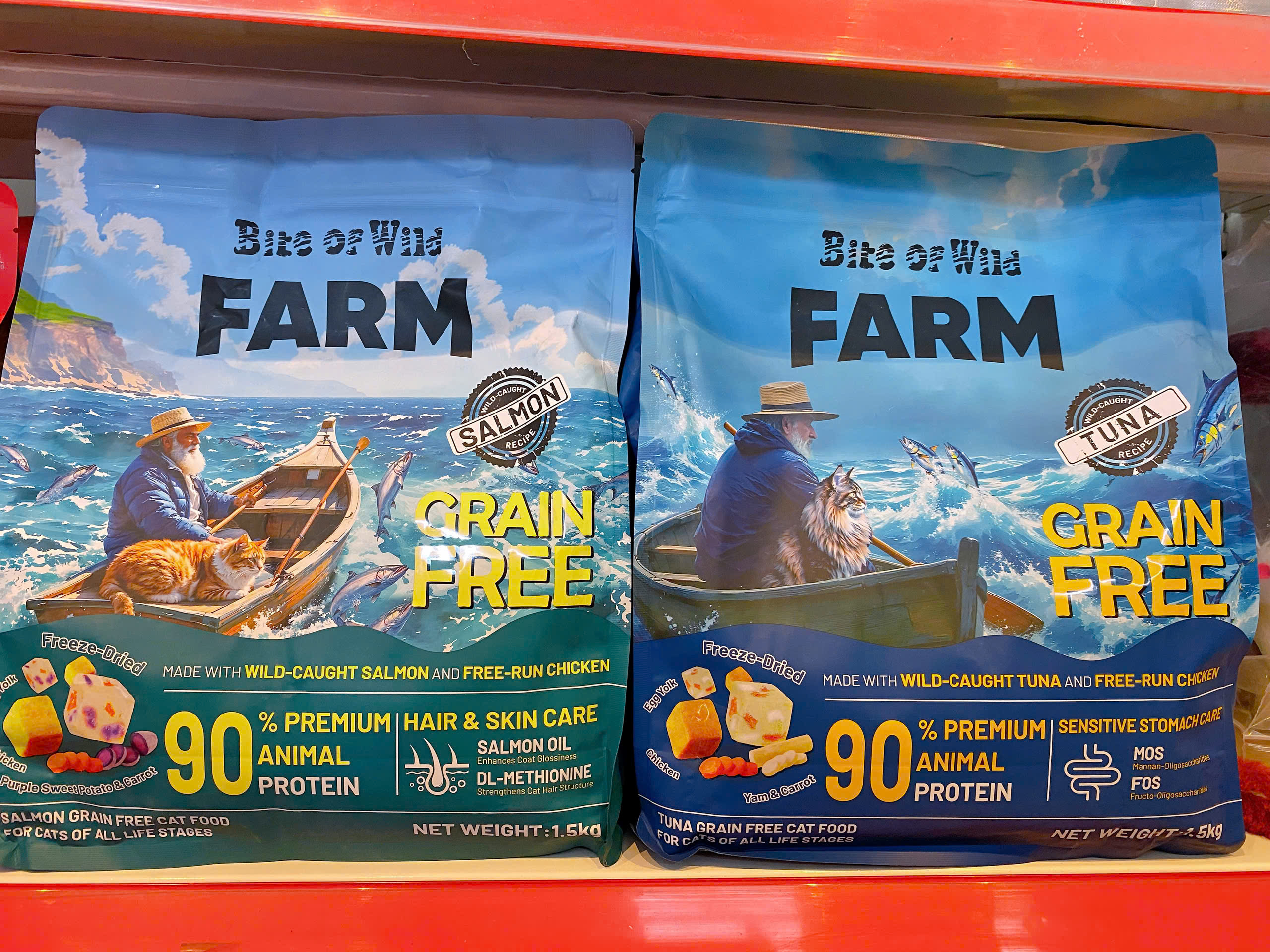 Hạt Bite Of Wild Farm túi 1.5kg mix topping thịt sấy - rau củ, không độn ngũ cốc, giàu đạm dành cho mèo