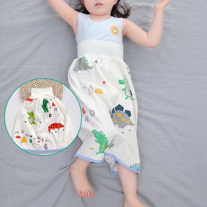 Tã váy bằng vải cotton chống thấm nước có thể giặt sạch tiện lợi cho bé gái