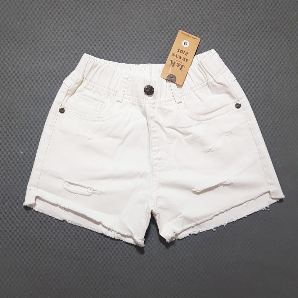 Quần short kaki trắng co dãn wast rách cực ngầu cho bé gái đi chơi đi múa