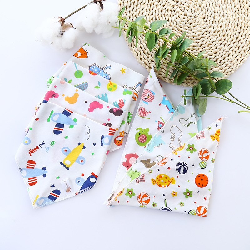 Khăn Tam Giác, Khăn Quàng Cổ, Khăn Yếm Cotton Cao Cấp -Tặng Khẩu Trang