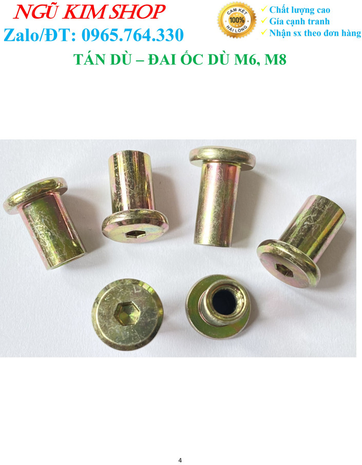TÁN DÙ _ ĐAI ỐC DÙ M6, M8