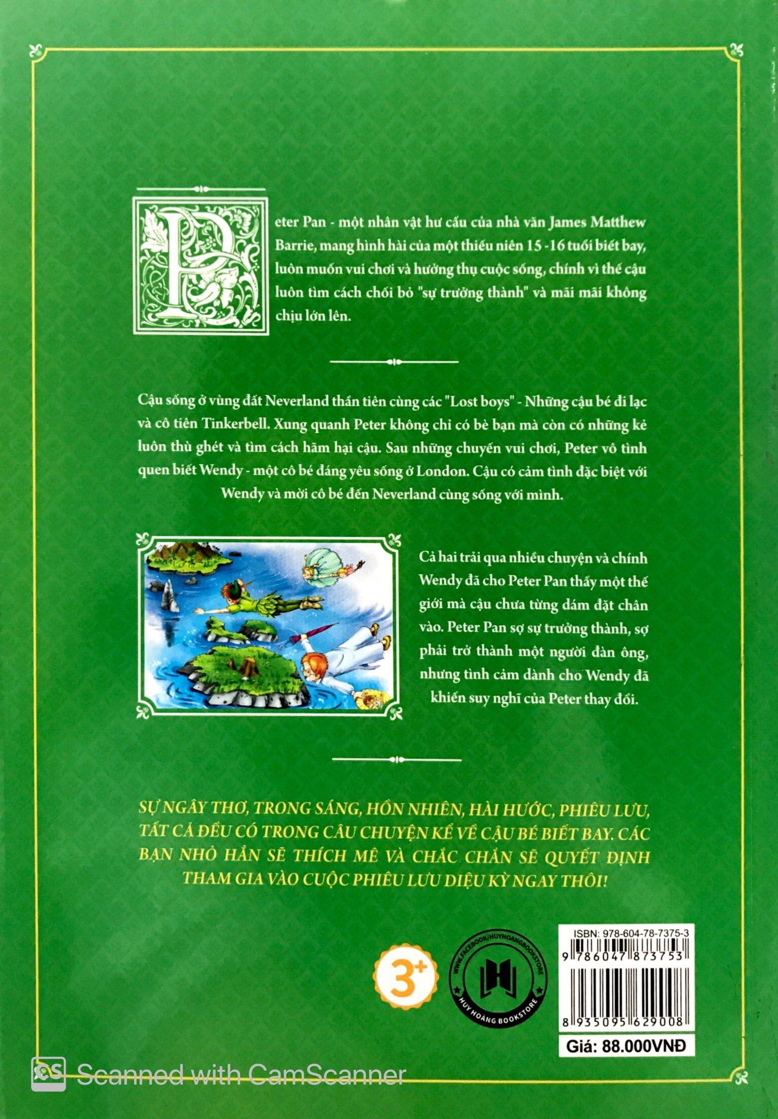 Sách Văn Học Kinh Điển Thế Giới - Peter Pan (Tái Bản)