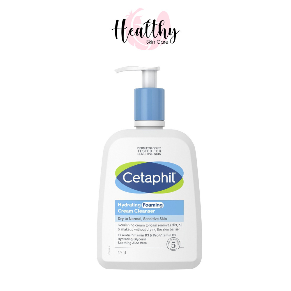Sữa Rửa Mặt Tạo Bọt Dịu Lành Cho Da Nhạy Cảm Cetaphil Hydrating Foaming Cream Cleanser 473ml