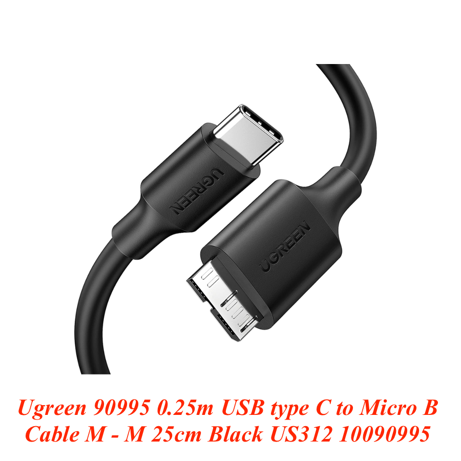 Ugreen UG90995US312TK 25CM Màu Đen Cáp USB-C sang Micro B 3.0 - HÀNG CHÍNH HÃNG