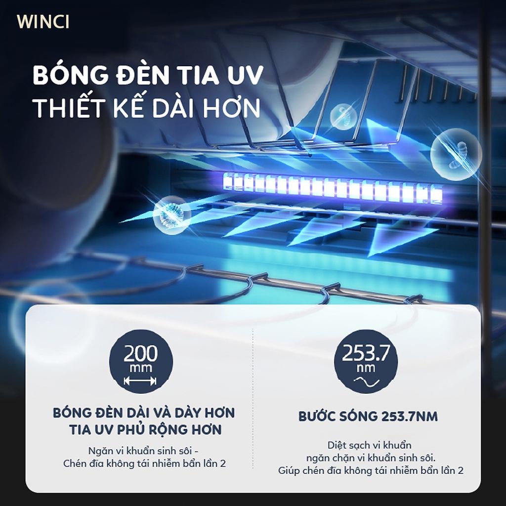 Máy Khử Trùng, Sấy khô bát đĩa bằng tia UV Chính hãng Winci KWC-UV007, Hàng Chính Hãng.