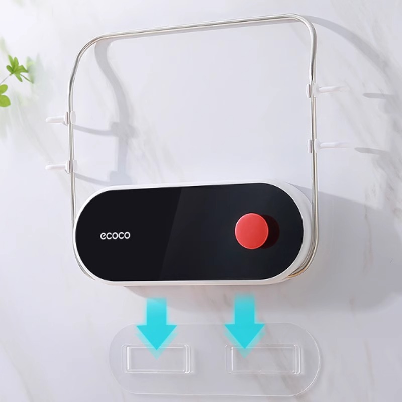 Dán Thay Thế Kệ Để Dao Kéo Nhà Bếp Ecoco Bộ Nhả Kem 3 4 Cốc Để Đồ Tắm Giá Treo Chậu Thau Treo Tường