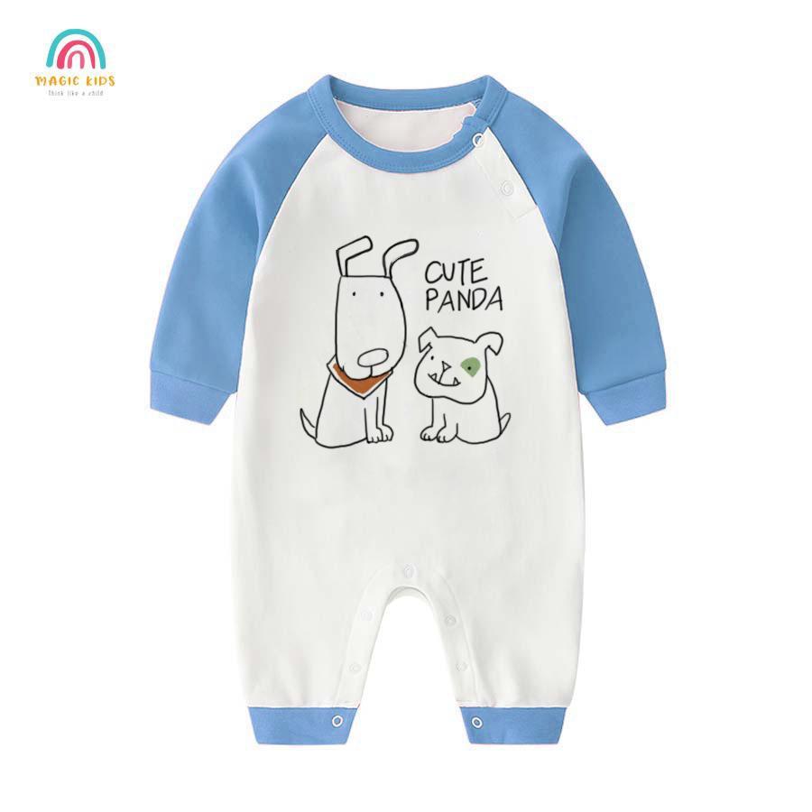 Bộ body dài tay chất liệu cotton họa tiết đáng yêu cho bé BL20011