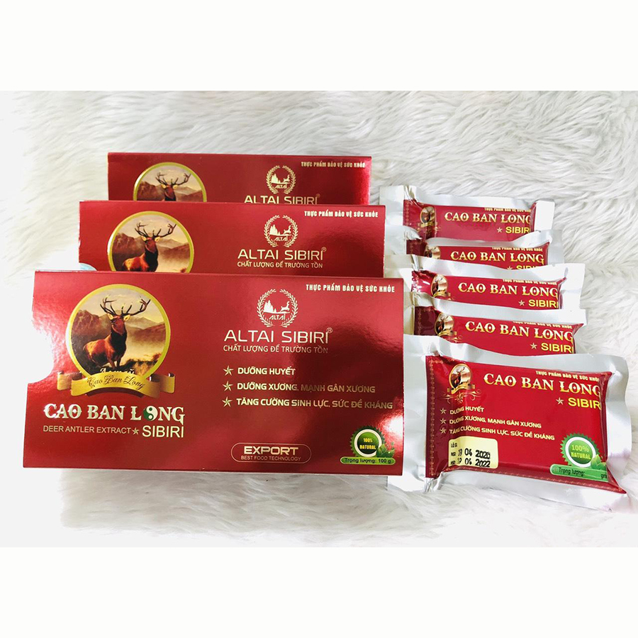 Thực phẩm bảo vệ sức khỏe Cao Ban Long Sibiri (100g)_tăng cường sức đề kháng, hồi phục sức khoẻ, tăng cường sinh lực, mạnh gân cốt, hỗ trợ các bệnh liên quan đến thiếu máu