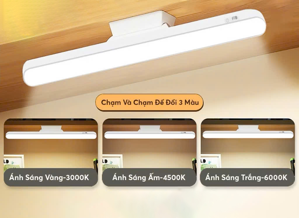 Đèn Học Để Bàn tích điện bảo vệ mắt, đèn led gắn bàn học Phòng Ngủ Bàn Trang Điểm 3 Chế Độ Sáng xoay 80 độ bảo vệ mắt - Hàng chính hãng