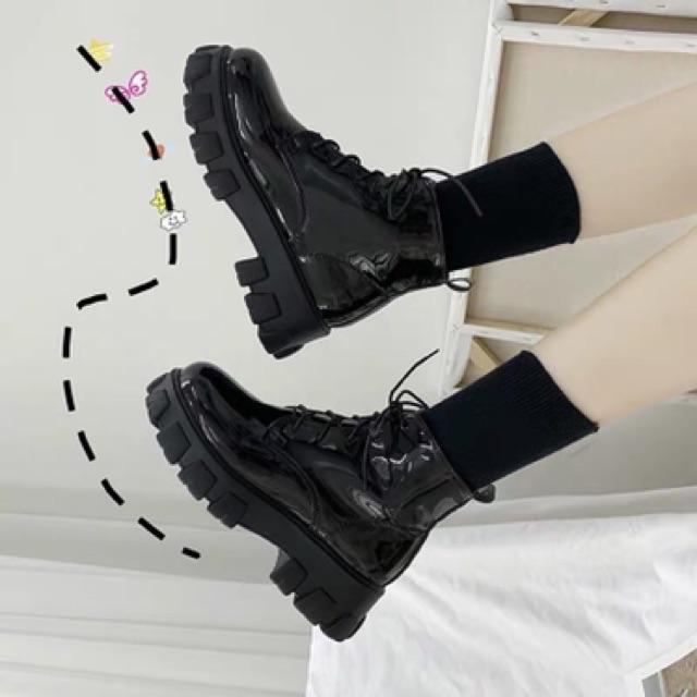 Giầy boot cổ lửng phong cách hàn