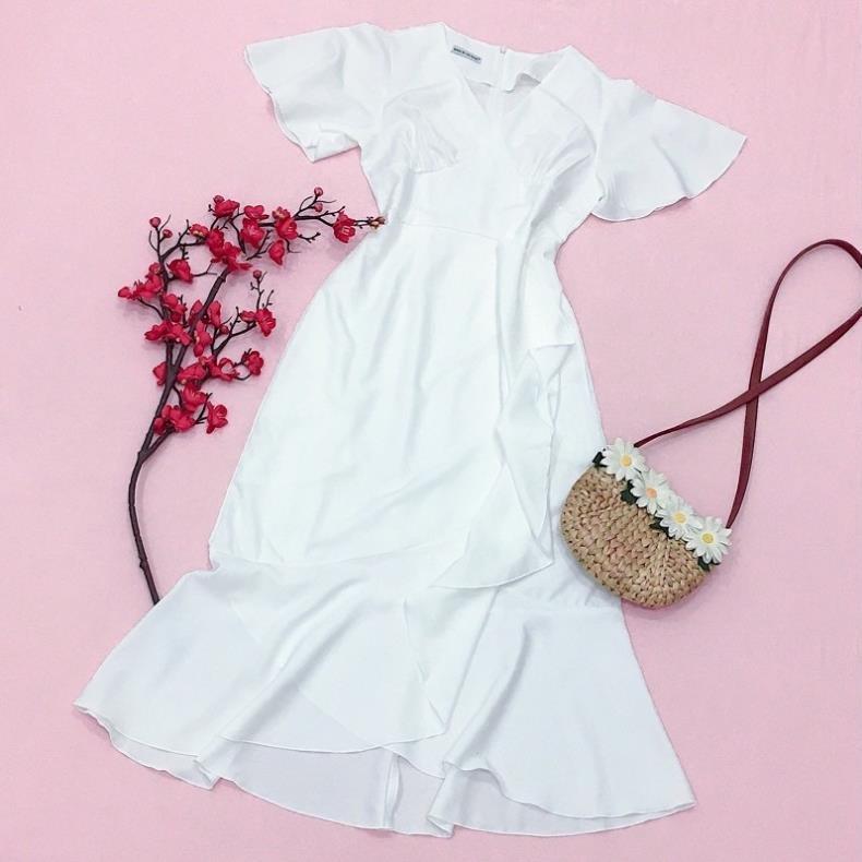 X2 Đầm váy maxi tùng bèo 2 màu tasa