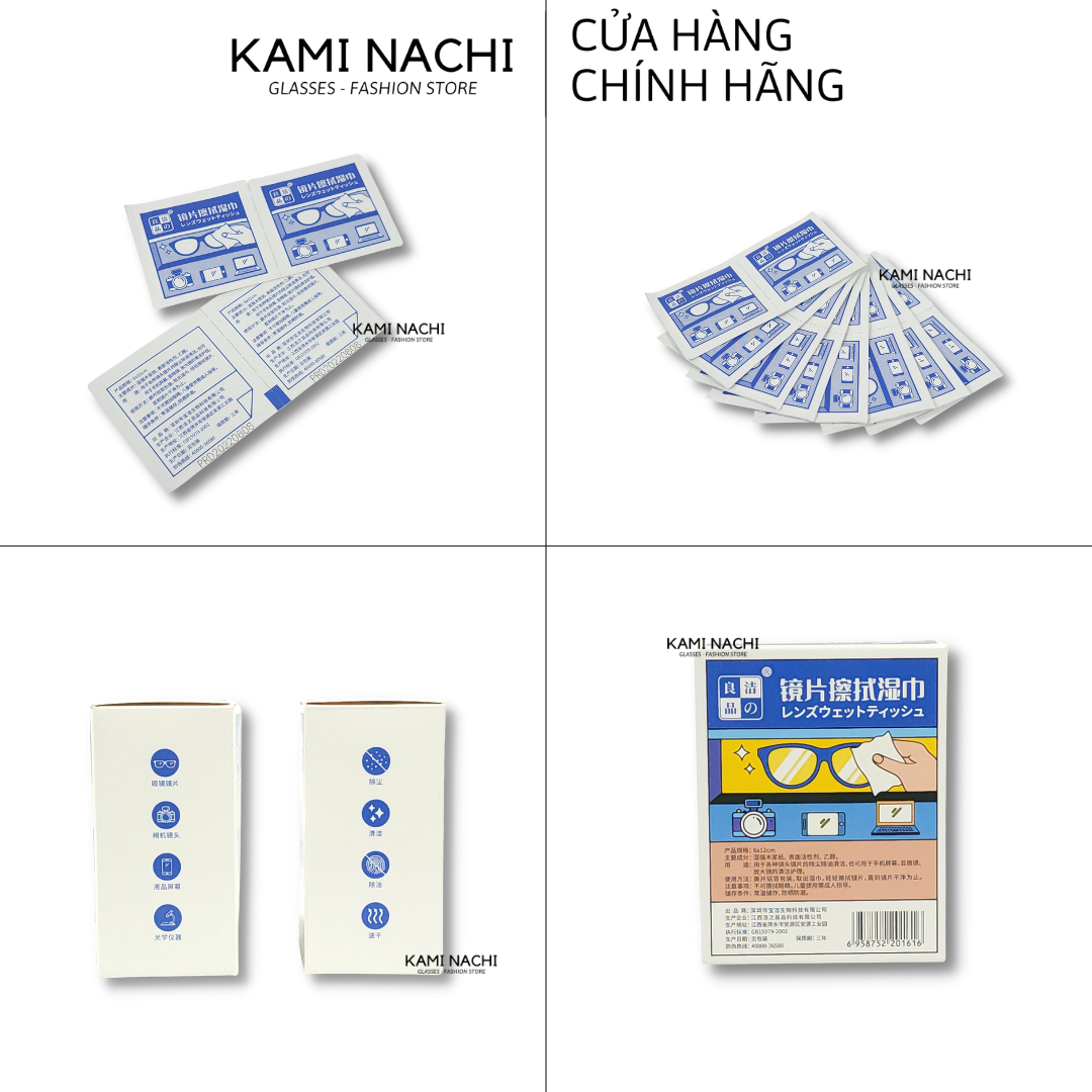 5 miếng khăn lau nano hàng loại 1 KAMI NACHI dùng 1 lần - Chống bám hơi nước, chống mờ sương