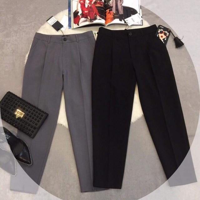 B31 - QUẦN BAGGY TÂY CÔNG SỞ LOẠI ĐẸP 2 MÀU ĐEN/ GHI XÁM