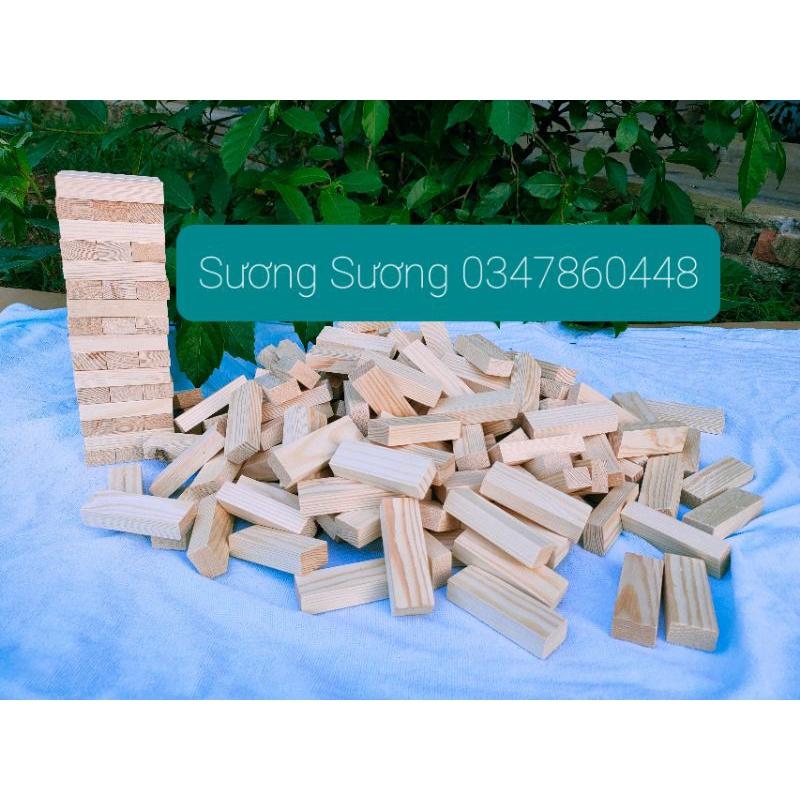 COMBO 100 THANH RÚT GỖ DOMINO + Hướng dẫn- Đồ chơi gỗ an toàn,vui chơi sáng tạo, phát triển trí tuệ, thông minh cho trẻ