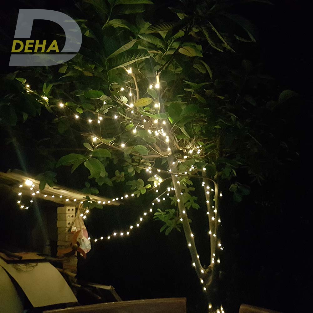 Dây đèn led đom đóm trang trí cắm điện chia nhánh 10 mét mỗi nhánh, không nháy, luôn sáng dây bóng đèn fairy light cao cấp, tinh tế decor phòng, quấn cây, chống nước dùng được ngoài trời ( Tùy chọn màu và chiều dài dây)