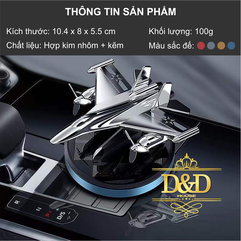 Tinh dầu thơm trang trí táp lô xe hơi, ô tô mô hình máy bay chiến đấu chạy bằng năng lượng mặt trời