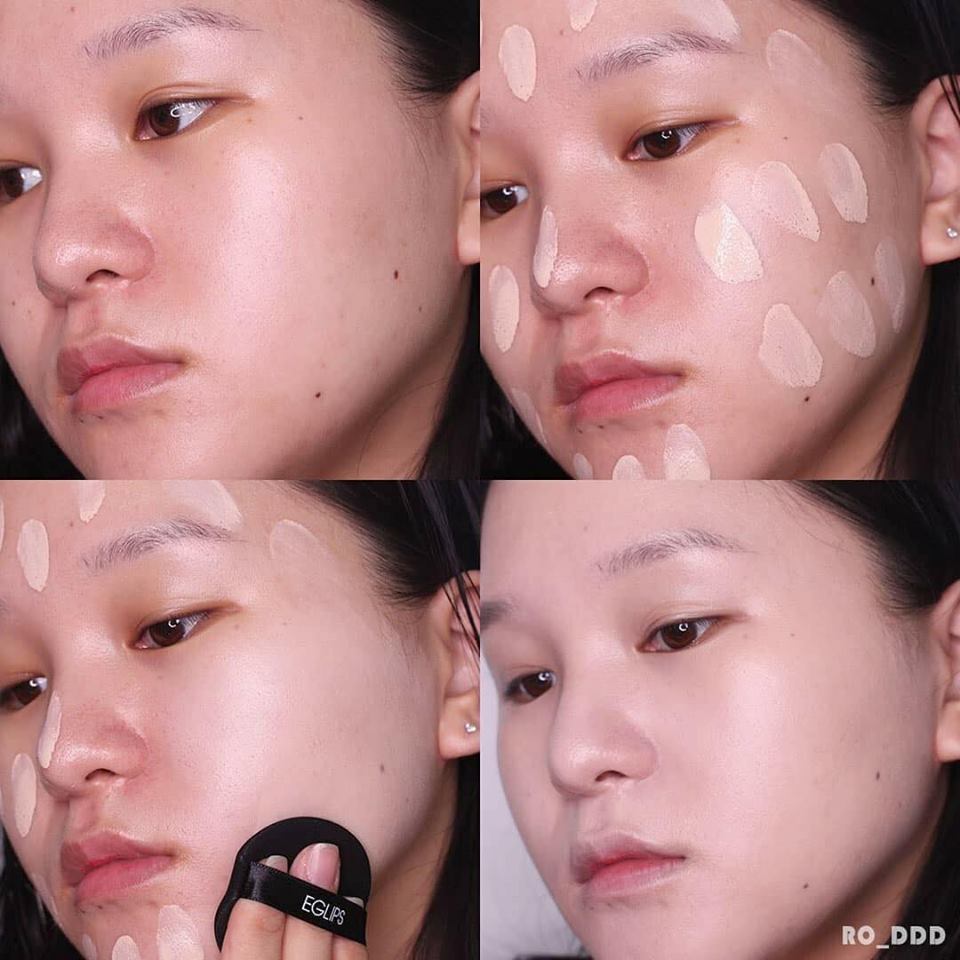 Kem nền Eglips Blur Wearing Foundation (SPF30/ PA++) 30ml (Semi-Matte) Cung cấp độ ẩm Tạo hiệu ứng chống nắng + Tặng Cọ rửa mặt Hàn quốc