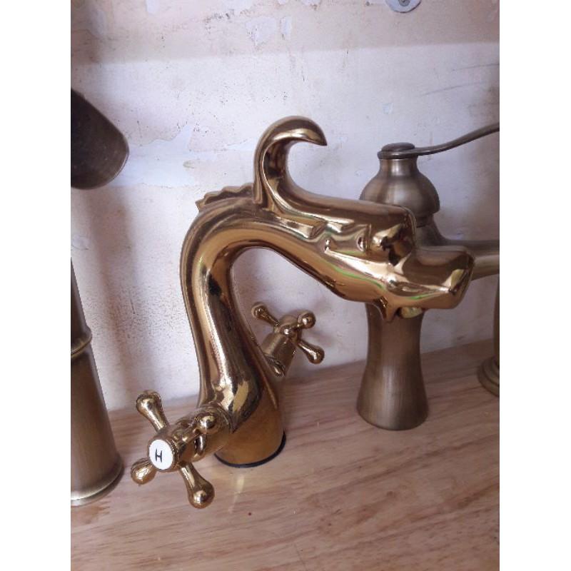 Vòi lavabo nóng lạnh Đầu Rồng
