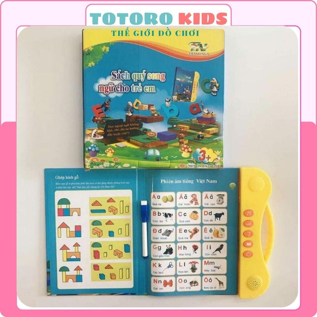 Sách quý điện tử học tập dậy nói song ngữ cho trẻ em bé các chủ đề kích thước 30×30 cm
