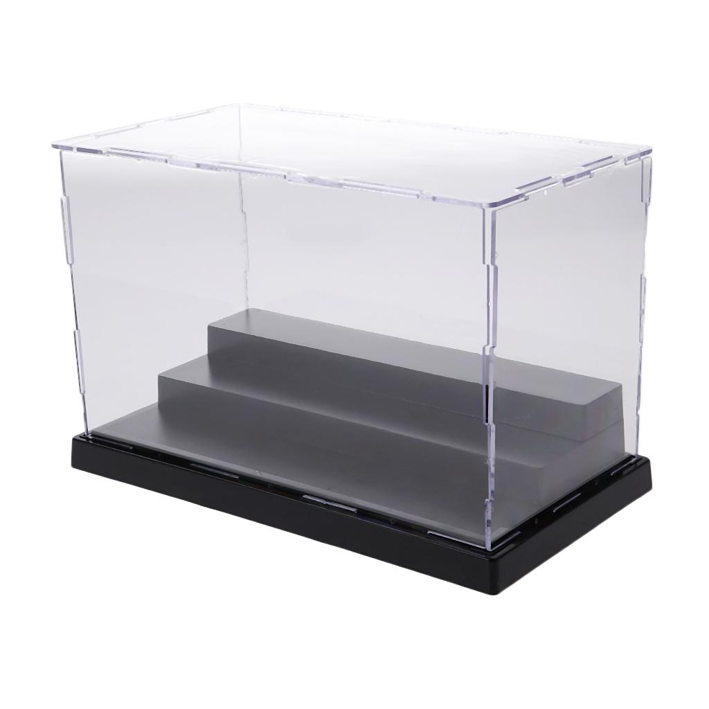 1X Mẫu Búp Bê Màn Hình Hộp Acrylic Chống Bụi Thể Hiện 3 Bước Cho Trang Sức