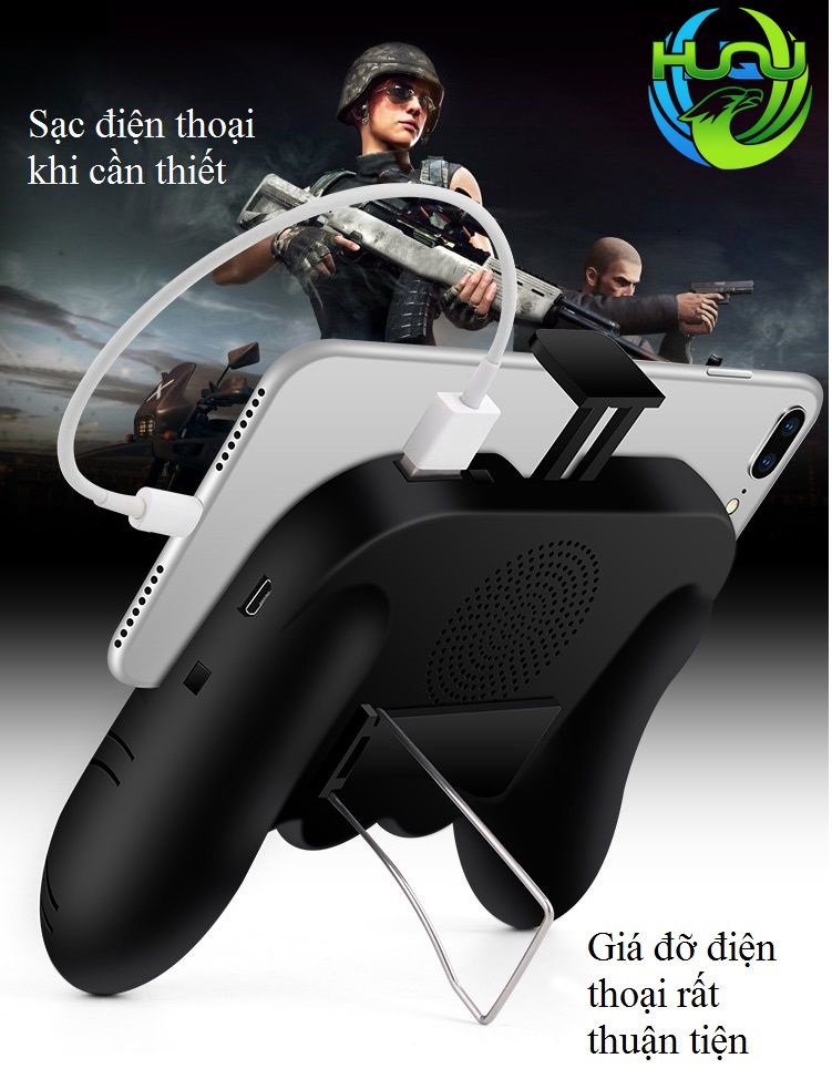 Tay Cầm Chơi Game Huqu Kiêm Sạc Dự Phòng Và Loa Bluetooth HQ-CZ101-Âm Thanh Sống Động -Hàng Chính Hãng