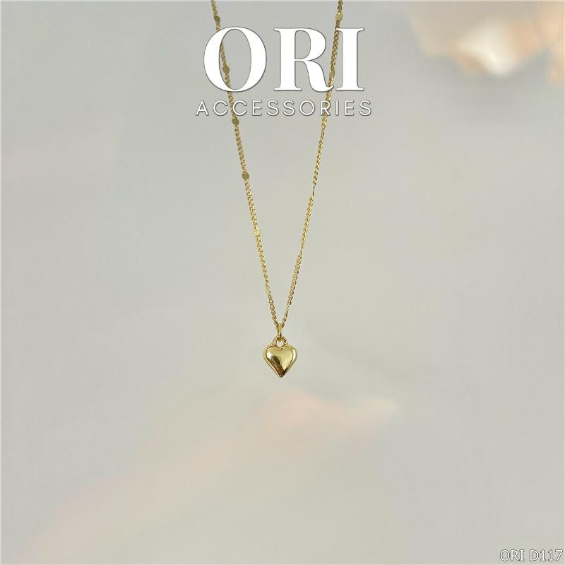 Dây chuyền nữ dây mảnh hình trái tim thời trang ORI ACCESSORIES D117