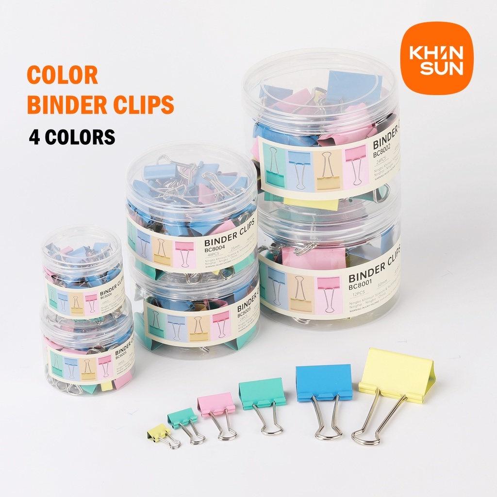 Kẹp tài liệu bằng kim loại nhiều màu sắc tiện dụng cho văn phòng