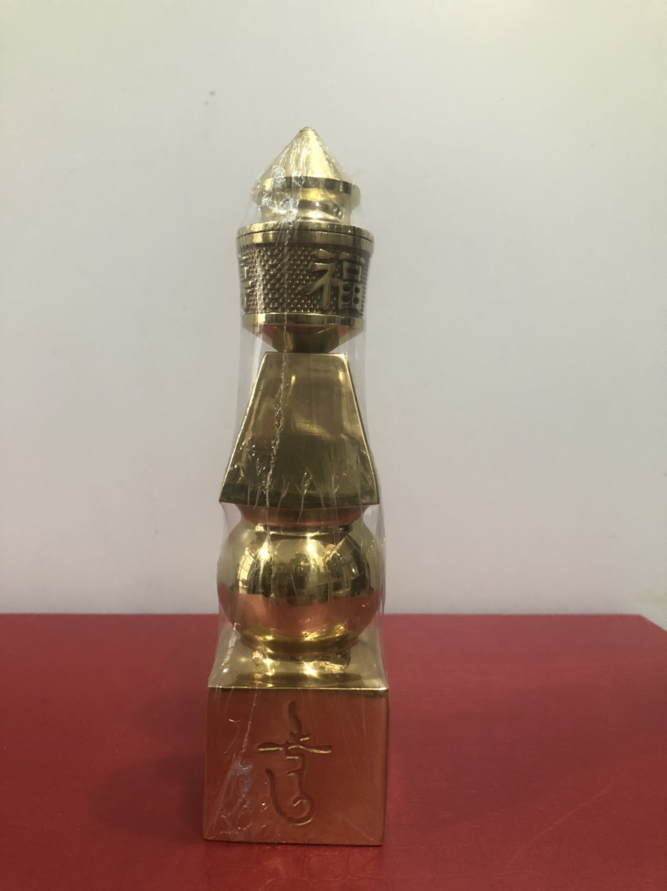 Tháp ngũ hành bằng đồng hóa giải sát khí cao 15cm