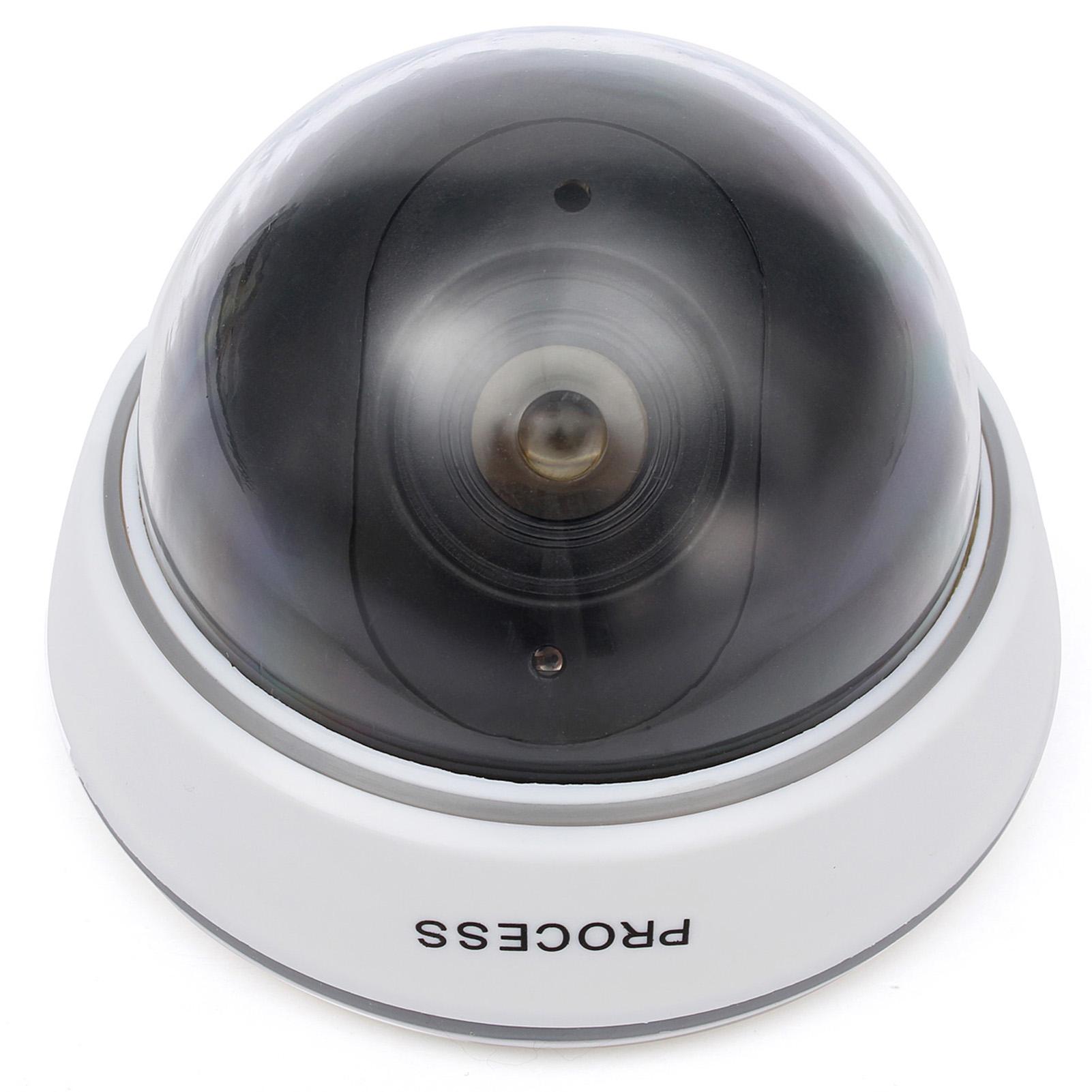 Camera hình mái vòm có đèn nhấp nháy đỏ trắng, sử dụng pin, chất liệu ABS cao cấp