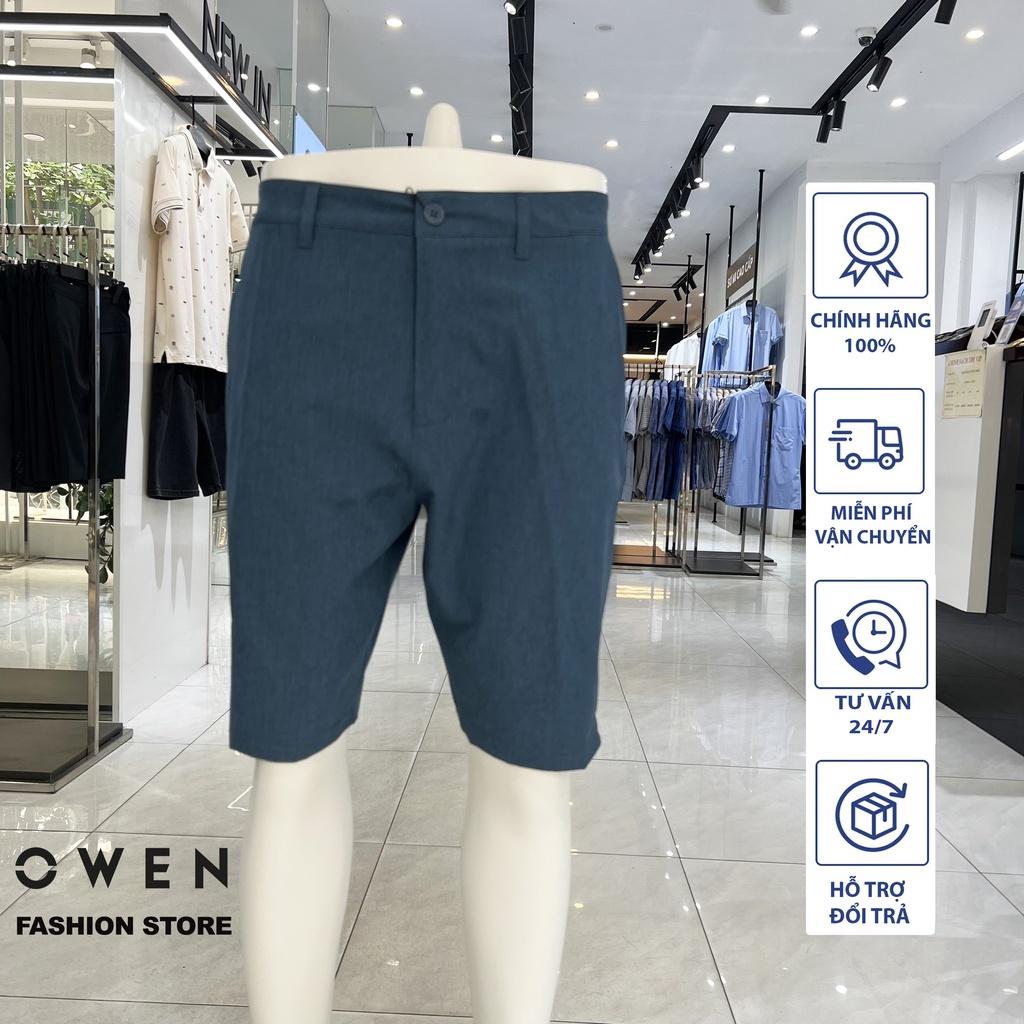 Quần short nam owen màu xanh melange SS231417