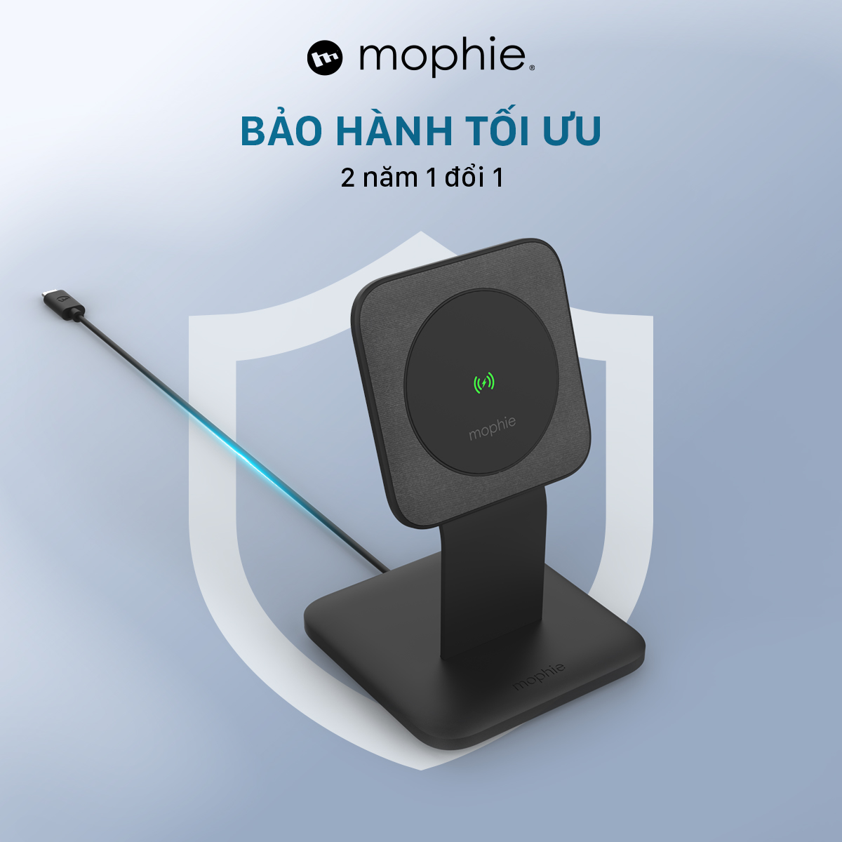 Đế sạc đứng không dây Mophie Snap+ - Hàng chính hãng