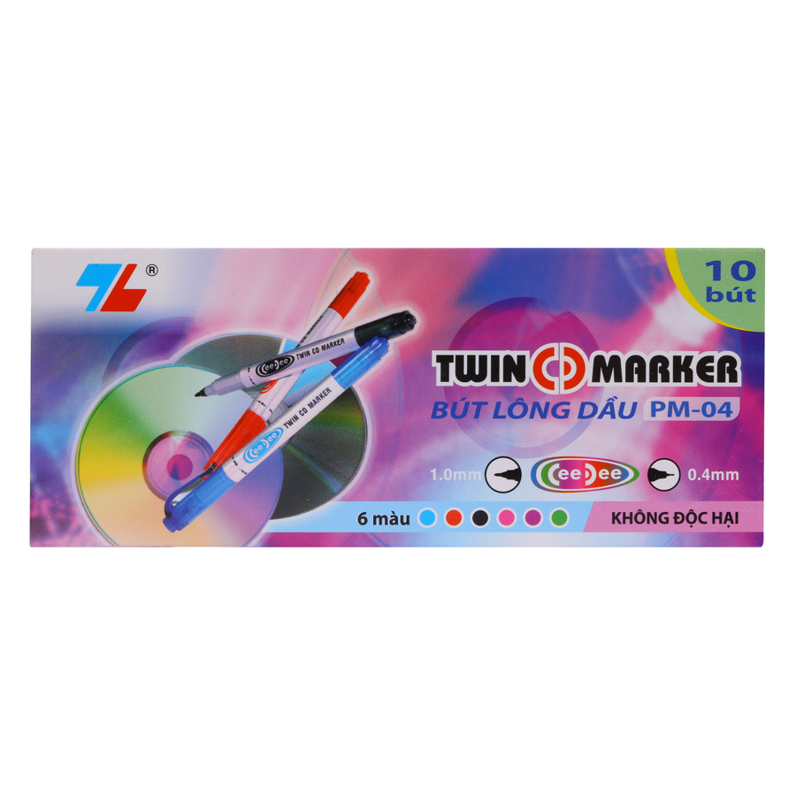 Hộp 10 Bút Lông Dầu Thiên Long - PM04 CeeDee