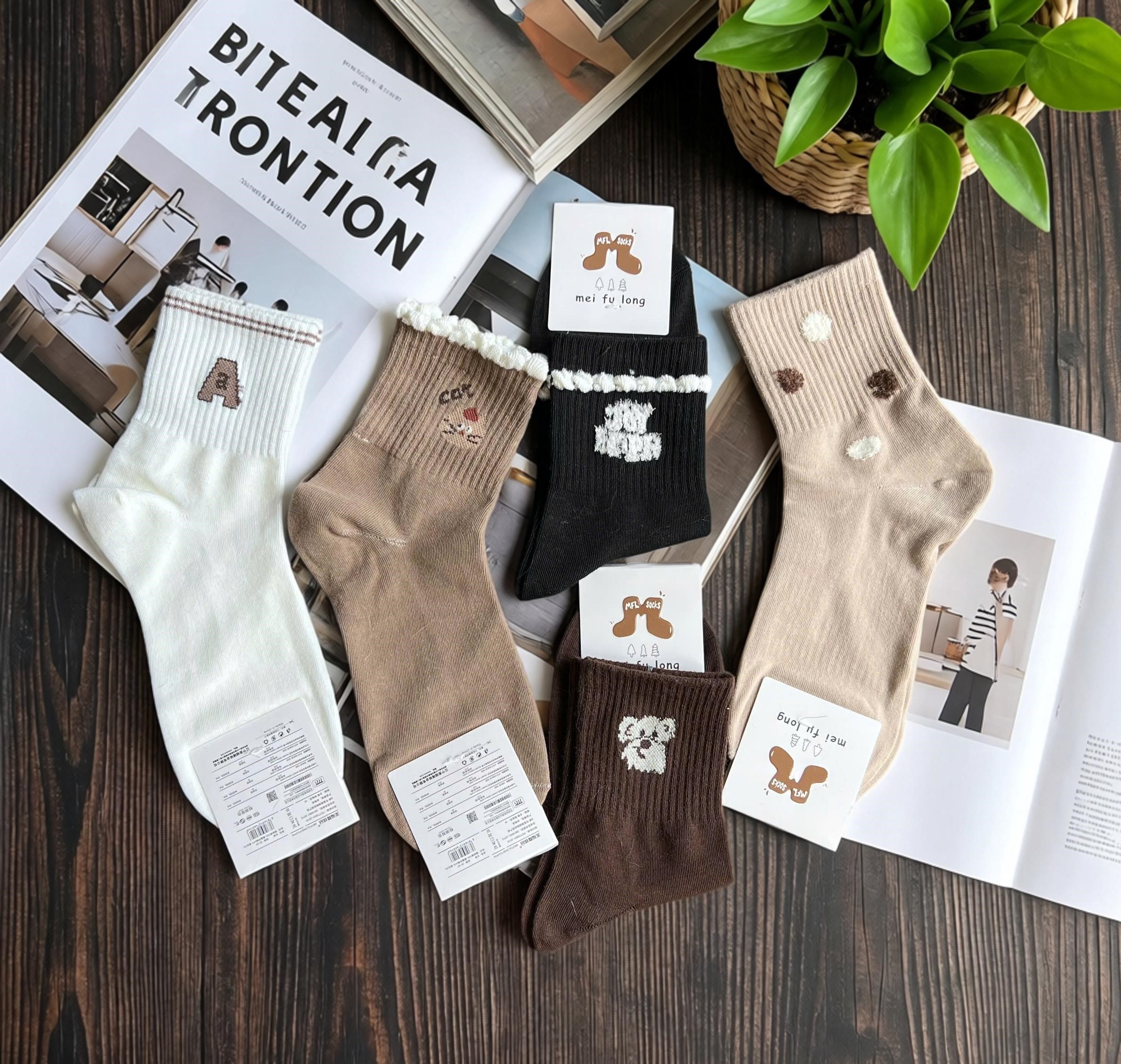 SET 5 ĐÔI TẤT VỚ NỮ CAO CỔ MÃ 18 DÀNH CHO NỮ