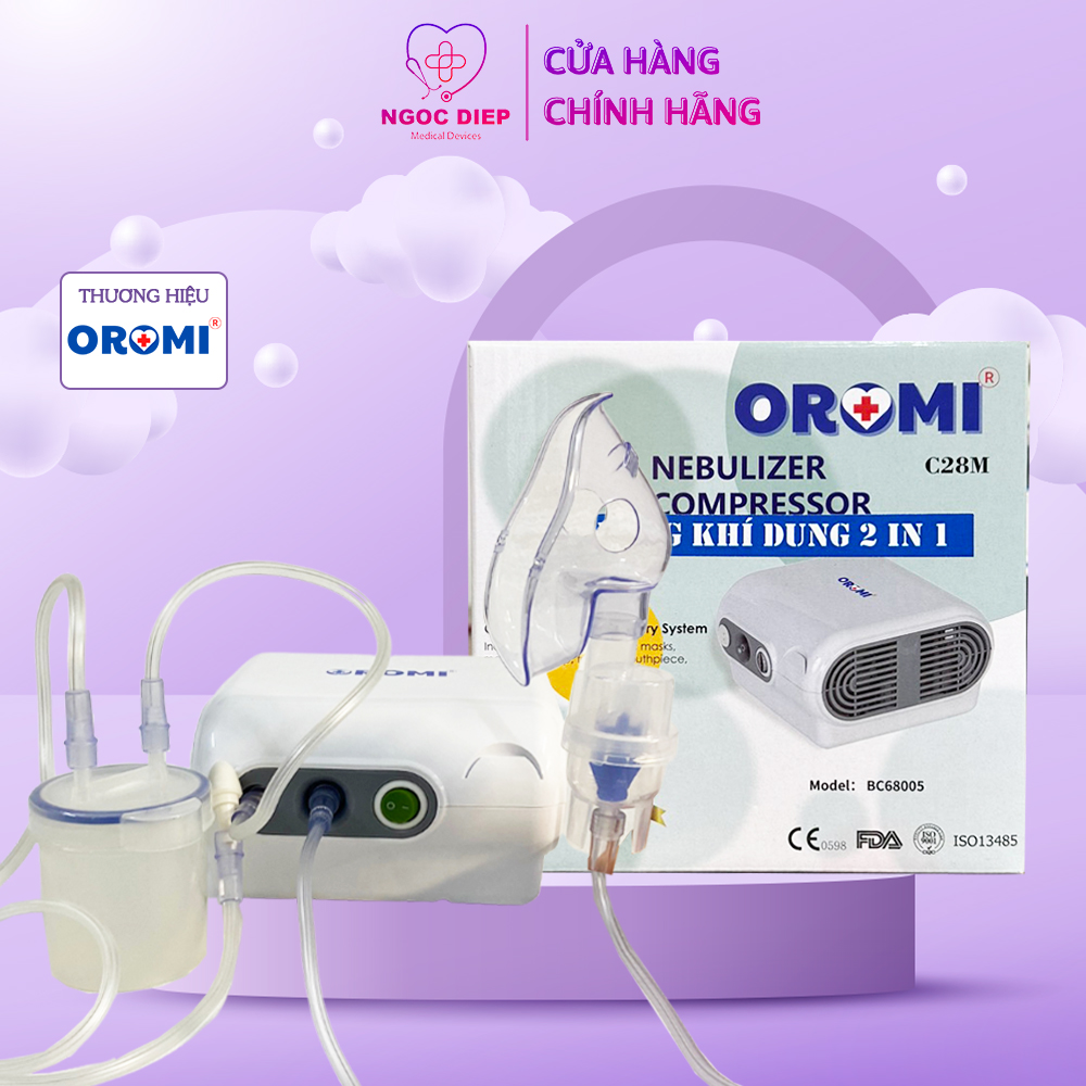 Máy Xông Khí Dung, Hút Mũi, Máy 2 Trong 1 Oromi Model C28M - Hàng Chính Hãng - Máy Xông Hút Mới