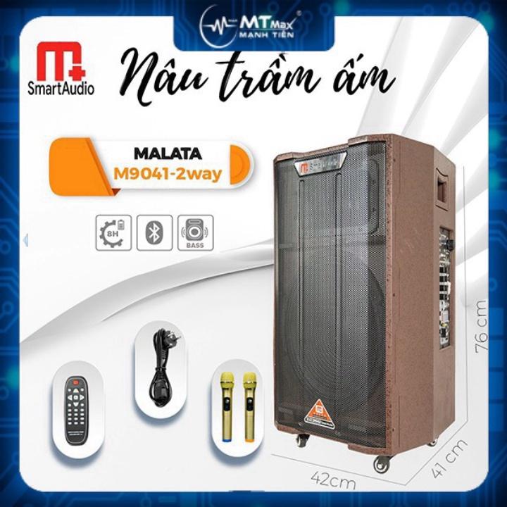 Loa kéo bluetooth Malata M+9041 bass 4 tấc tặng kèm 2 micro không dây Công suất max 600W âm thanh đỉnh cao